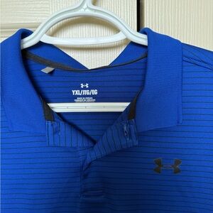 Under Armour Royal Blue Polo with Black Stripes